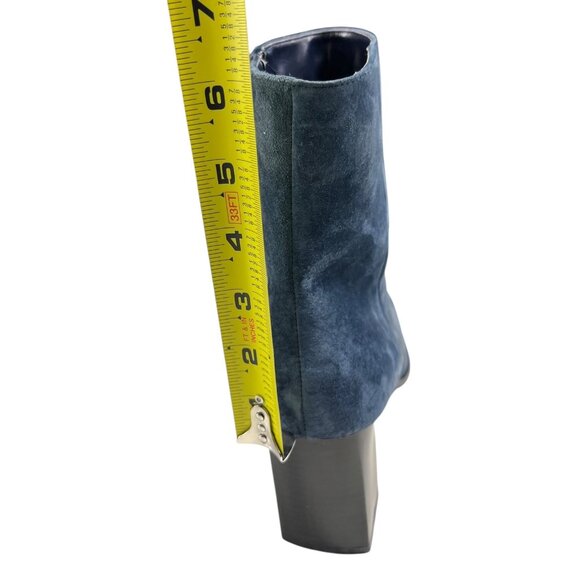 Vintage Chadwick's Blue Suede Leather Upper Ankle Booties Size 8.5 M - Picture 13 of 16